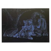 Гравюра А4 "Лев" ГрА4-3с економ варіант в пакеті 29,7х21 см