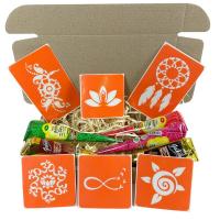 Набір кольорової хни з трафаретами для біо-тату №2 color-henna-set-02