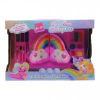 Косметика дитяча Веселка тіні аквагрим, блиск для губ, глітери, пензлики для макіяжу MIC F001