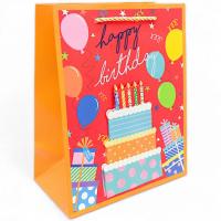 Пакет подарунковий (18х10х23 см.), помаранчевий MIC M48995