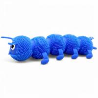 Іграшка-світяшка антистрес Гусениця (17 см) синя MIC KA-23-1496