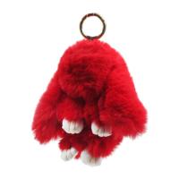 Хутряний брелок Кролик, червоний (23 см) MIC BR2133