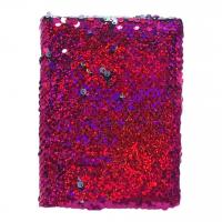 Блокнот Паєтки 60 аркушів, А6 (малиновий) MIC 241