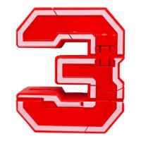 Іграшка трансформер Цифра 3, 7,5 см MIC 188-199Y