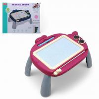 Стіл-дошка для малювання, магнітна, з печатками (червоний) ZHIHUIMENG 1488-1A/1588-1A/1588-1B/1