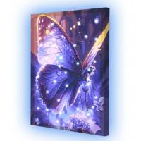 Картина по номерах  з гірляндою Сяючі крильця 40x50 см Riviera Blanca ГР-006