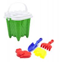 Дитячий пісочний набір Вежа зелений Bamsic 1264