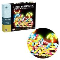 Магнітний конструктор Light Magnetic Sticks blocks, що світиться, 128 дет MIC 8909