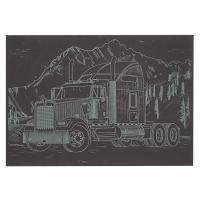 Гравюра А5 "Вантажівка" ГрА5з-5 економ варіант у пакеті 21 х 14,8 см