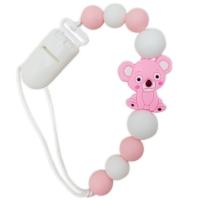 Силіконовий ланцюжок для пустушки Коала, рожева Mega Toys №0521