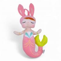 Лялька мʼяка Русалонька зайчик (34 см.), персик Metoo 1623-1