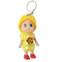 Брелок Лялечка в шапочці , жовтий MiC ASR160