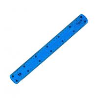 Лінійка неломайка ESA-0031 м'який пластик, 30 см Синій