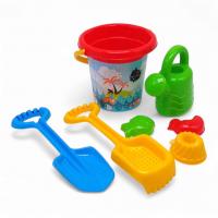 Пісочний набір - відерце, лійка, лопатка, граблі-сито, 3 формочки Marioinex 902240