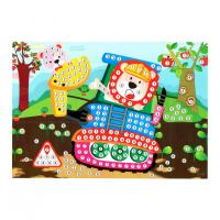 Дитяча мозаїка за номерами "Будівельники" 13-127-10 різнокольорові камінчики