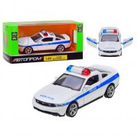 Машинка металева Ford Mustang GT Автопром поліція, інерці, двері (біла) Автопром 4372