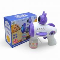 Пістолет з мильними бульбашками Зайчик-космонавт, на батарейках (бузковий) WBX 668-102