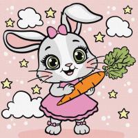 Картина за номерами "Морквинка" ©art_selena_ua KHO6281, 25х25 см