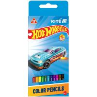 Олівці кольорові тригранні, 12 шт. Hot Wheels Kite HW25-053