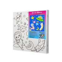 Дитячий набір для розпису Космічні котики, 25х25 см Riviera Blanca КА-075