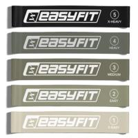 Набір резинок для фітнесу, 5 шт (5 рівнів важкості) EasyFit EF-1813-GY