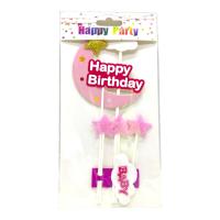 Топпер на торт Happy Birthday: Місяць (РОЖЕВИЙ) MIC 39368