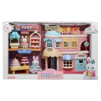 Будиночок з зайцями (2 поверхи, фігурки, аксесуари, прилавок з тістечками, в коробці) MIC 6683