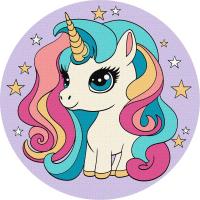 Набір 7+ для розпису по номерах. Неперевершена єдиноріжка d19см Ідейка KHO-R1043