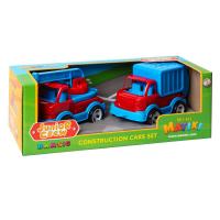 Mini Matiki коробка 2 (кран, сміттєвоз), Набір дитячий BAMSIC (ЧЕРВОНО-СИНІЙ) Bamsik 002/15
