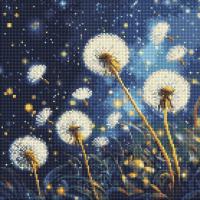 Алмазна мозаїка "Летючі кульбаби у вечірньому небі" ©art_selena_ua AMO8207, 40х40 см