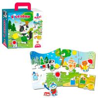 Пазли з липучками 4 сезони (укр) Vladi Toys VT2907-04