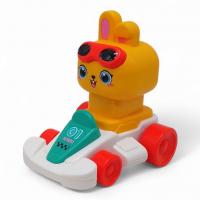 Машинка заводна Звірятко-гонщик (біла) MIC HC229