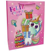 Пакет подарунковий, 32х26х12 см (ПОНІ РОЖЕВИЙ) MIC C69730