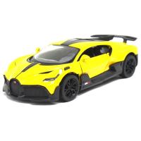 Машинка металева Bugatti Divo 5, жовтий Kinsmart KT5442W
