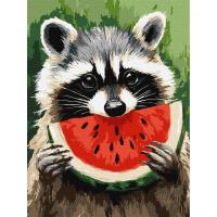 Картина по номерах Соковитий кавун 30х40 см Ідейка KHO6745