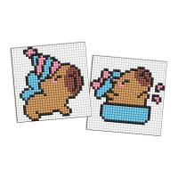 Набір з алмазною мозаїкою на самоклеючій основі Капібара святкує 9x9 см Ідейка AMS1164
