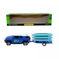 Машина+прицеп мет. 1:43 Toyota FJ,відкр.двері,короб.28*8*6,5см Автопром 43007TR