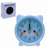 Годинник-будильник дитячий настільний Котик, блакитний MIC 634ЛК