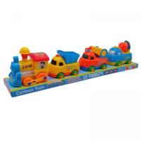 Ігровий набір Паровоз + 3 машинки (світло, звук) LCF 19052A