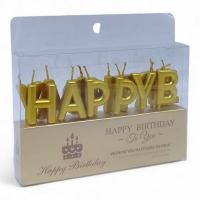 Свічки для торта літери Happy Birthday (золото) MIC 7575-6-GЛК=TL-1052