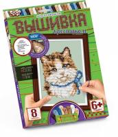 Вишивка хрестиком по номерам, Котик Dankotoys VK-01-02
