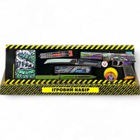 Ігровий набір BIG BOX Geometric, деревʼяний - резинкостріл, ножі, рукавички, брелок Сувенир-Декор BB-Geo