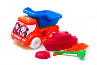 Машинка Самоскид №4 + кораблик (червона) Bamsic 3686
