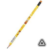 Олівець графітний з гумкою, тригранний GF Kite GF25-046