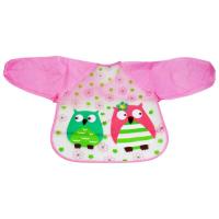 Слюнявчик із рукавами Сови, рожевий Mega Zayka №0610