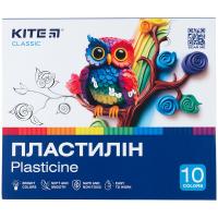 Пластилін, 10 кольорів, 200 г. Kite Classic KITE канцелярія K-084