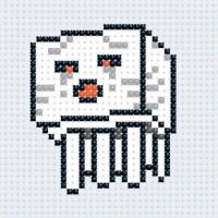 Алмазна мозаїка (міні) Майнкрафт (Minecraft) Гаст, 10х10 см Origami ODM5101