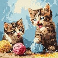 Картина за номерами Клубочки 30х30 см Ідейка KHO6721