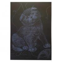 Гравюра А4 "Кіт" ГрА4-18с економ варіант в пакеті 29,7х21 см