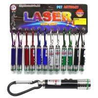 Лазер із ліхтариком на карабіні, 12 шт. MiC M12781